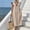 *Khaki, variant on ClodeEU Women's V Neck Ruffle Sleeve Midi Dress,Casual A Line Loose Sundress with Pockets Green,Women's Plus L