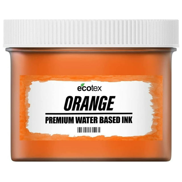 Ecotex® Screen Printing Ink Orange (Pint - 16oz.) - Water Based Orange Fabric Ink, Silk Screen Paint - Screen Print Direct®, USA Made