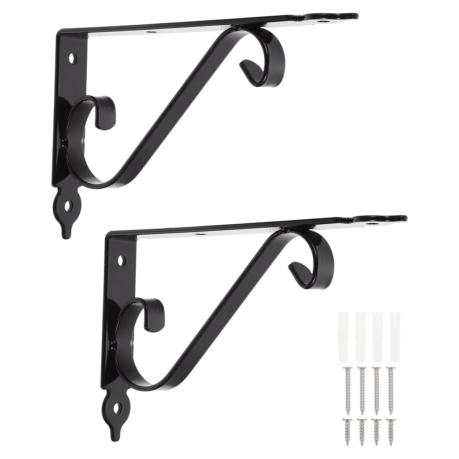 Frcolor Shelf Brackets Floating Brackets Bracket Wall Heavy Duty Corner Iron Mounting Decorative Bracket Black Support Angle
