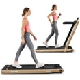 thumbnail image 1 of YOYO 2 in 1 Folding Treadmill, 2.25HP Under Desk Electric Treadmill, Installation-Free with Bluetooth Speaker, Remote Control and LED Display, Walking Jogging for Home Office Use, 1 of 8