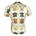 thumbnail image 4 of joogoo Highland Cattles Pattern Men's Cycling Jerseys Mountain Bike Short Sleeve Tops L, 4 of 7