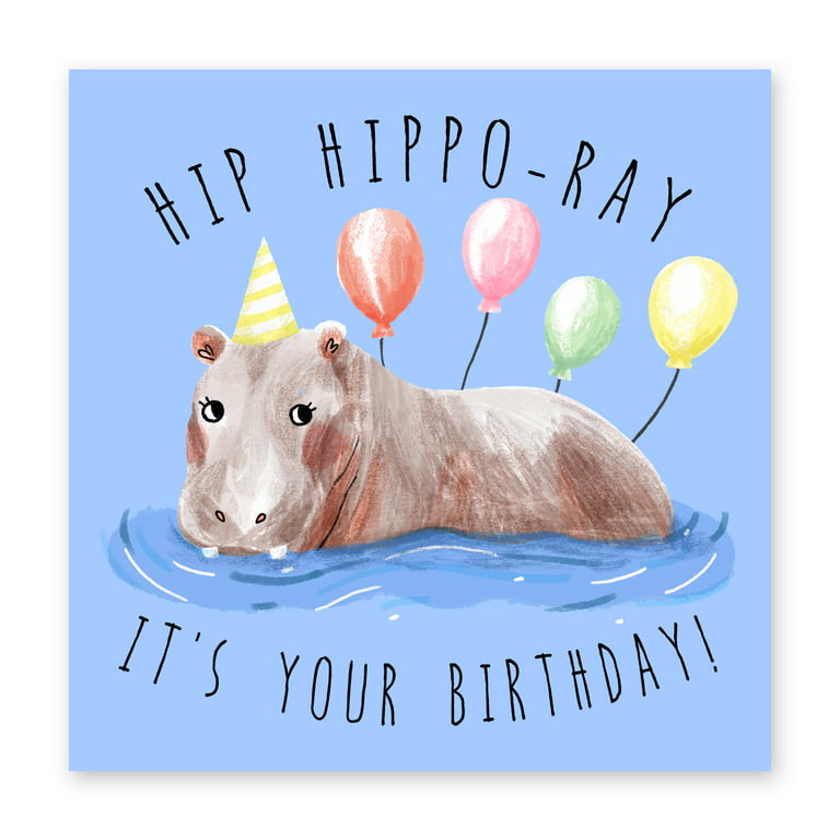 Central 23 - Funny Birthday Cards for Women - 'Hip Hippo-ray' - Fun  Birthday Card for Husband - Blank Greeting Cards - Birthday Card for Mom -  Comes with Fun Stickers 