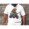 thumbnail image 3 of Dino Trex Dinosaur Driving Monster Truck Gift Men Women Kids T-Shirt Trex Dinosaur Truck Birthday Holiday Presents Gift Tshirt, 3 of 10