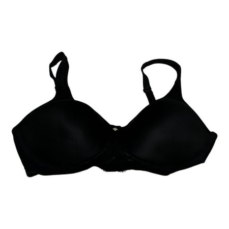 

Breezies Sz 34C Natural Curves Wirefree Bra Black A451476 Regular Size