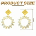 thumbnail image 7 of DESIGNICE Statement Earrings for Women,Dense Rhinestone Layout Gold Earrings,Sculpted Look Gold Hoop Earrings,Style4, 7 of 7