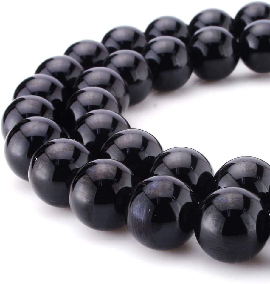 NEW FASHION BLACK 8mm black agate necklace 90“