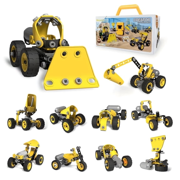 10-in-1 Building Block Construction Toy, Educational Construction Science Set for Boys, Creative Play, Birthday Gift