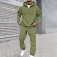 thumbnail image 2 of Men’s Sweatsuit Set Pullover Hoodie Breathable Tracksuit Sweatsuit Set Relaxed Fit Hoodie and Jogger Pants Set Ribbed Cuffs Loungewear, 2 of 6