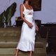 thumbnail image 2 of Vestido largo de satén para mujer Vestido plisado con tirantes de color sólido Traje de vacaciones sin espalda FLhrweasw Nuevo, 2 of 9