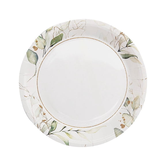 Fun Express Eucalyptus Paper Dessert Plates - 8 Ct