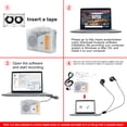 thumbnail image 4 of Portable USB Cassette Player EACAP249 - White, ABS Material, Built-in Speaker, 3.5mm Earphone Jack, MP3/WAV Conversion, Plug-and-Play, Includes Type-C Cable, User Manual, Ideal for Windows & Mac, 4 of 6