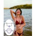 thumbnail image 5 of 9 Pairs Nipple Rings Stainless Steel Heart Butterfly Moon Flower CZ Barbell T..., 5 of 5
