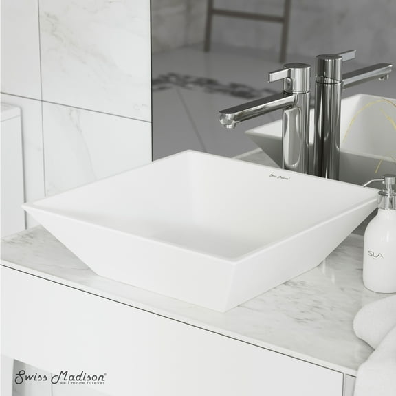 St. Tropez Square Ceramic Vessel Sink