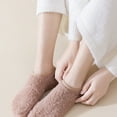 thumbnail image 2 of SKOLA Fuzzy Socks with Grips Plush Sleep Cozy Winter Soft Fluffy Socks for Womens Gifts,Warm Slipper Socks Microfiber Home Socks 5 Pack, 2 of 10