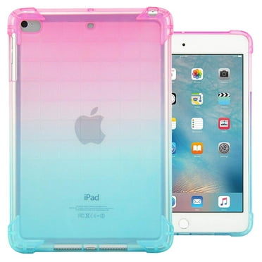 Allytech iPad 4 Case, iPad 3 Case, iPad 2 Case Clear, Soft TPU Rubber Protection Shockproof Slim Bumper Defender Case Cover for Apple iPad 2nd/3rd/4th Generation, Pink/Mint