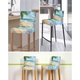 thumbnail image 5 of Summer Beach Bar Stool Covers Set of 4, Coastal Ocean Tropical Palm Trees Stretch Washable Bar Chair Covers with Backs, Removable Pub Counter Height Chair Cover for Kitchen Dining Room Cafe, 5 of 7