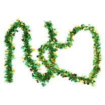 WORGEOUS 2-Piece St. Patrick's Day Green Tinsel Garlands Door Banner Decorations