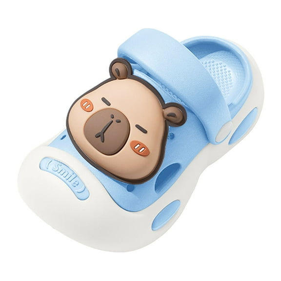 Toddler Slippers - Girls Slippers for Everyday Wear Comfortable Durable Fixed Style Shoes Toddler Year Round Footwear - Kids Slippers,Color:Blue,Size:3.5-4 Years