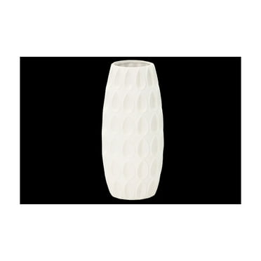Urban Trends Collection Ceramic Round Vase with LG Matte Finish White
