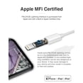 thumbnail image 4 of PALOVUE Lightning Headphones Earphones Earbuds Compatible iPhone 14 13 12 11 Pro Max iPhone X XS Max XR iPhone 8 Plus iPhone 7 Plus MFi Certified with Microphone Controller SweetFlow White, 4 of 5