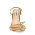 thumbnail image 3 of Steve Madden Bellezza Gold Ankle Strap Rounded Open Toe Heeled Mule Sandal (Gold, 8.5), 3 of 5