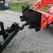 Titan Attachments 3 Point Attachment Adapter for Universal Skid Steers Quick Tach Equipment, Connects 3 Point Attachment to Cat 1 Implements, Black Finish, 2 Receiver Hitch
