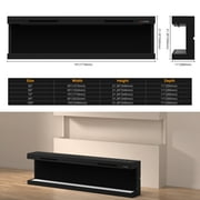 70 3 Sided Electric Fireplace Inserts, Smart 3D Linear Built-in Fire Places Heater 1500W, Multi-Colors Combinations, APP & Remote Control, Cracking Sound, 9H Timer, Crystal & Log