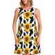 thumbnail image 1 of Disketp Cute Cow Print Sunflower B para Vestido sin Mangas para Mujeres, Vestidos de Verano para Mujeres, Casual y Holgado para la Playa, 1 of 7