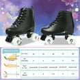COMEONROA Kids Teen Roller Skates, Light up Wheels Black Double Row
