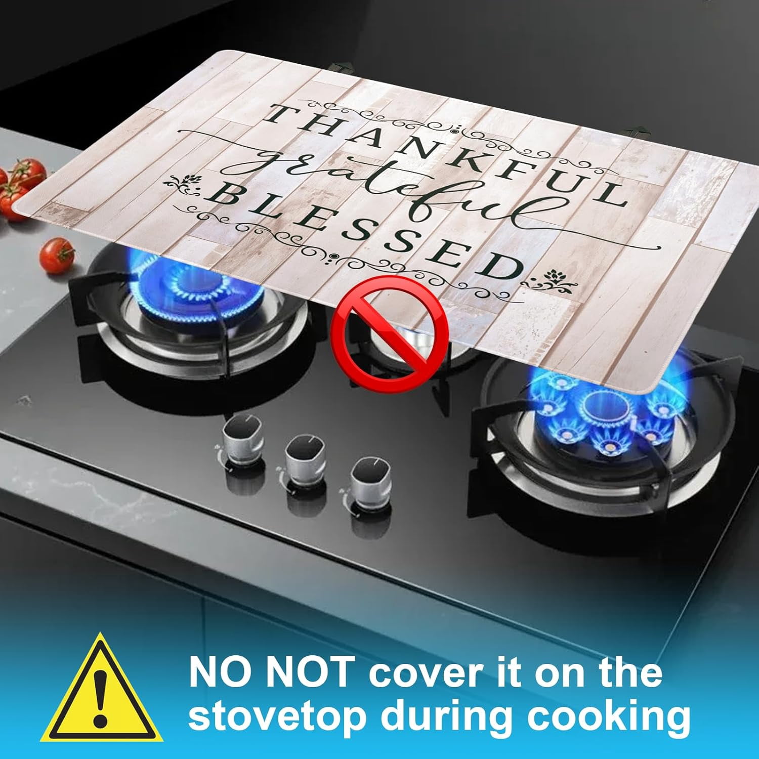 Stove Top Covers for Electric Stove, Glass Cooktop Protector Heat Resistant Stovetop Mat for Kitchen Decor 28 x 20 Inch