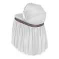 thumbnail image 5 of Badger Basket Wishes Oval Baby Bassinet with Full Length Skirt, White/Gray, 5 of 10