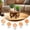 Brown, variant on Wooden Plant Stand Wood Round Shape Planting Pedestal Stand Planter Stool Flower Pot Stand Tabletop Planting Holder With Long Screws for Balcony Indoor,White