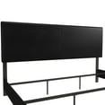 DHP Janford Upholstered Bed, Black Faux Leather, King