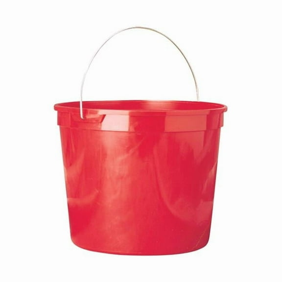 10 qt. Red Plastic Bucket - Pack of 12