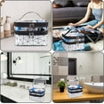 thumbnail image 6 of TIFOR Makeup Bags Double layer Travel Cosmetic Cases Make up Organizer Toiletry Bags，Travel Bag Essentials (White), 6 of 7