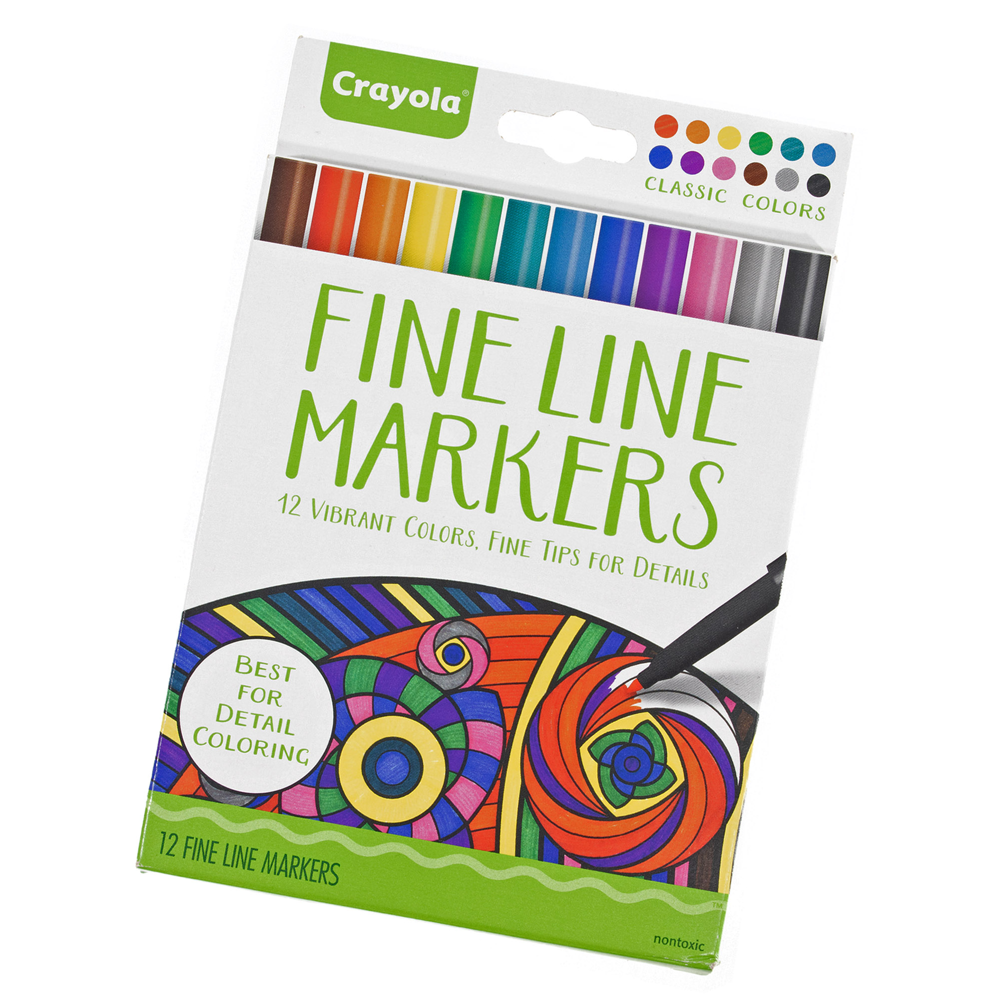 Fine Line Markers in Classic or Contemporary Colors 12 Markers Per Pack Thin Point for