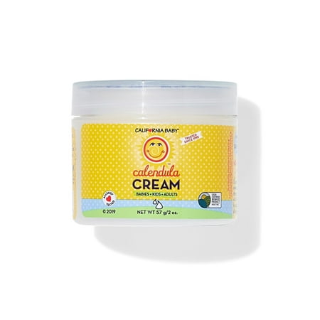 California Baby Calendula Cream | 100% Plant-Based Moisturizer | Lavender Baby Lotion | Face Moisturizer For Dry Skin | Hypoallergenic | 2 oz / 57g