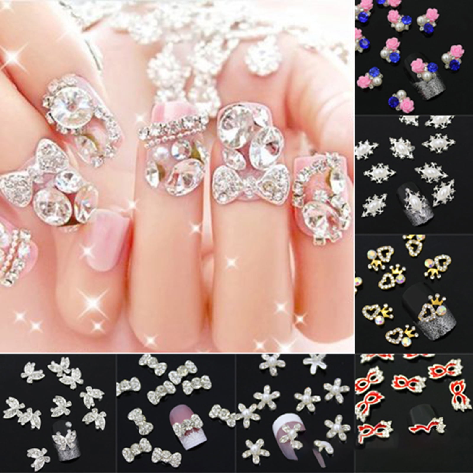 8 Sheets Self-Adhesive Rhinestone DIY Face Jewels Stick on Eye Body Face  Gems Rhinestone Stickers Rhinestones for Makeup, Crafts and Nail Art  Decorations, Festival, Carnival 