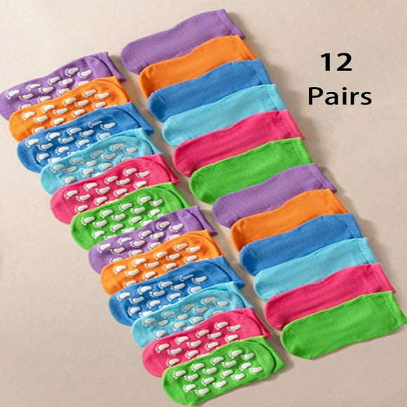 JUNWELL 6 Pairs Kids‘ Sports Non-Slip Grip Sticky Socks  Comfortable Breathable Floor Socks Suitable For Daily Life