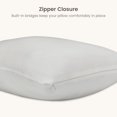 thumbnail image 4 of Bioweaves 100% Organic Cotton Body Pillow Cover for Body Pillowcases 300 Thread Count Soft Sateen Weave GOTS Certified with Zipped Closure - 21" x 54", Silver, Pack of 2, 4 of 9