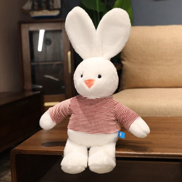 2022 Cute Rabbit Plush Toy / T-Shirt Little White Rabbit Doll / Pillow / Children's Birthday Gift / Home DecorationWhite60cm Deng Xun unisex
