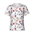 thumbnail image 3 of Naloa Tulips Flowers Men's T-Shirt Sport T-shirt Men's Basic Tee Casual Men's Shirt, Round Neck, Short Sleeves - 3X-Large, 3 of 5