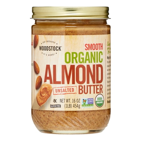 Woodstock Nut Butter, Organic, Unsalted, Almond, 16 Oz, 1 Count