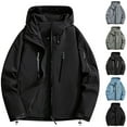 thumbnail image 1 of Sentmoon Coat for Women Plus Size Hooded Neck Long Sleeve Women Jacket Winter Zipper Solid Color Windproof Waterproof Womens Clothes Trendy Fall and Winter Active for Climbing and Hiking, 1 of 4