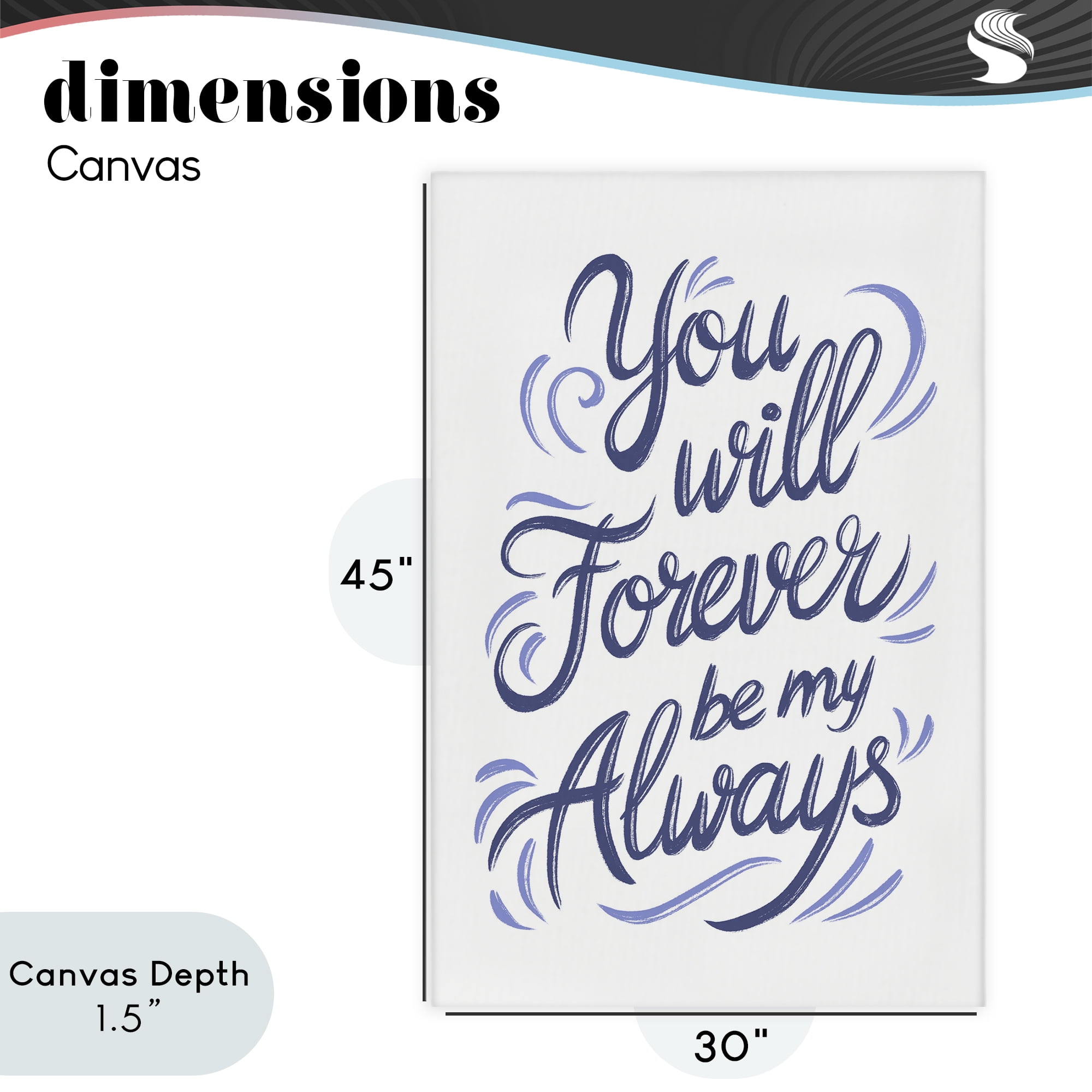 Stupell Industries Forever Be My Always Canvas Wall Art, design by Martina Pavlova