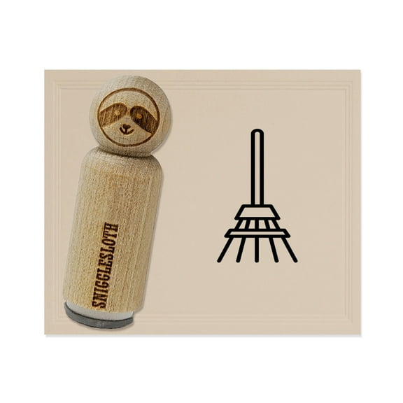 Garden Rake Rubber Stamp for Scrapbooking Crafting Stamping - Mini 1/2 Inch