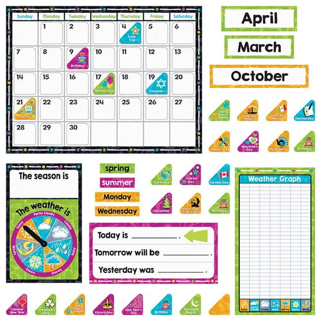 Trend Enterprises T-8430BN Couleur Harmonie Calendrier Tableau d'Affichage Set&44; Ensemble de 2