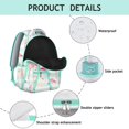 thumbnail image 4 of Flamingo Fashion Backpack for Teens - Padded Tablet Pocket & Organizational Sections, Durable Polyester School Bookbag, Trendy Middle School Backpack with Keychain Hook, 4 of 6