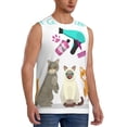 thumbnail image 2 of Fotbe Pet Care Grooming Men's Camiseta sin Mangas Estampada para Hombres, Playera Casual para Gimnasio, Entrenamiento, Playa-X-Large, 2 of 7