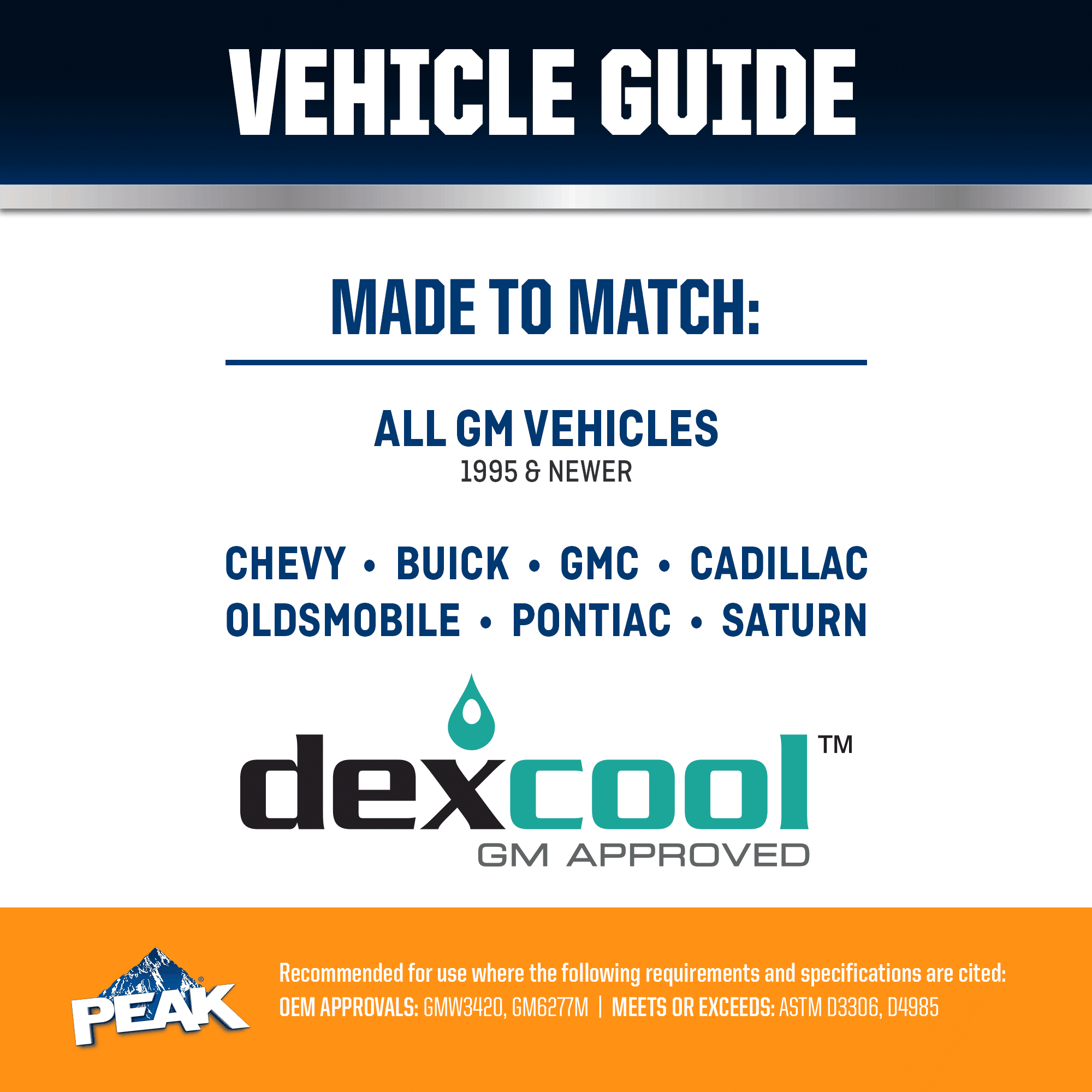 PEAK Dex-Cool Concentrate Antifreeze + Coolant, 1 gal